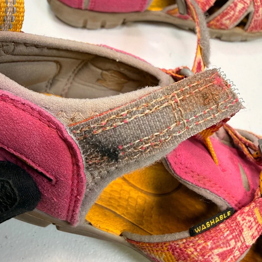 Keen CNX Sport Sandals Pink Orange Tie Dye Waterproof Outdoor Girls Size 13/1